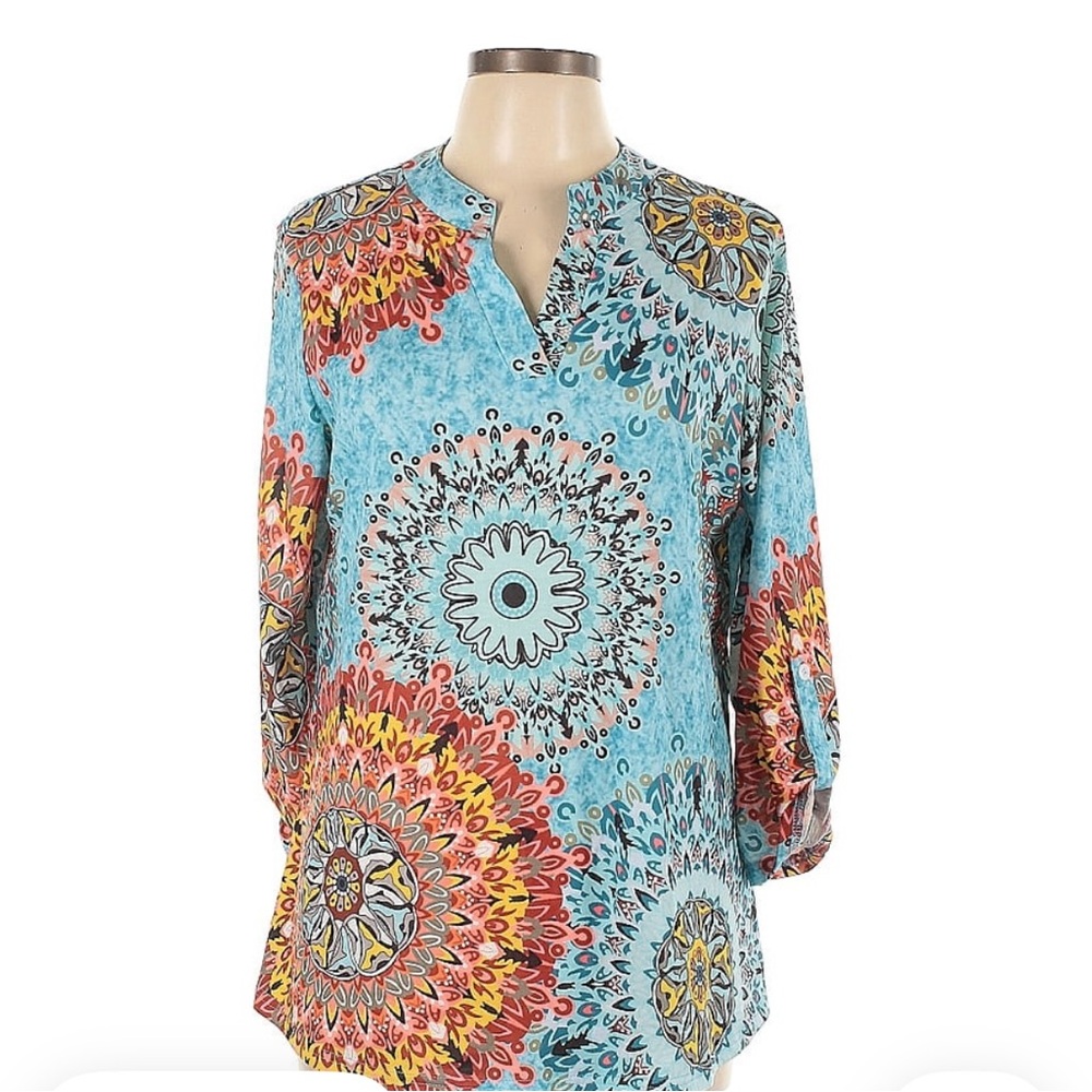 Colorful Mandala Print Women's Top